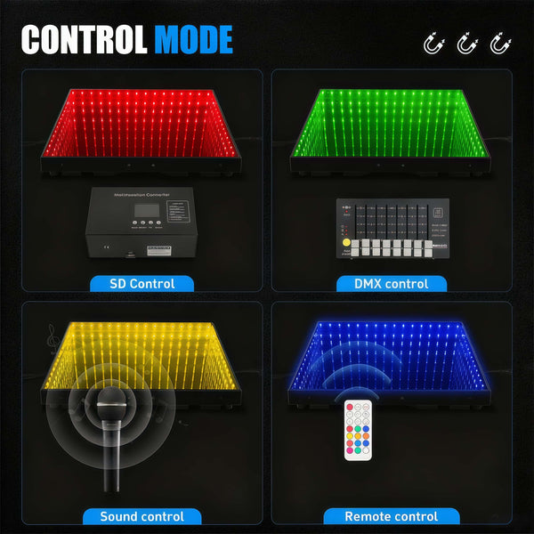Mirror Infinity Abyss Magnetic 3D LED Dance Floor with Flight Case-DC002