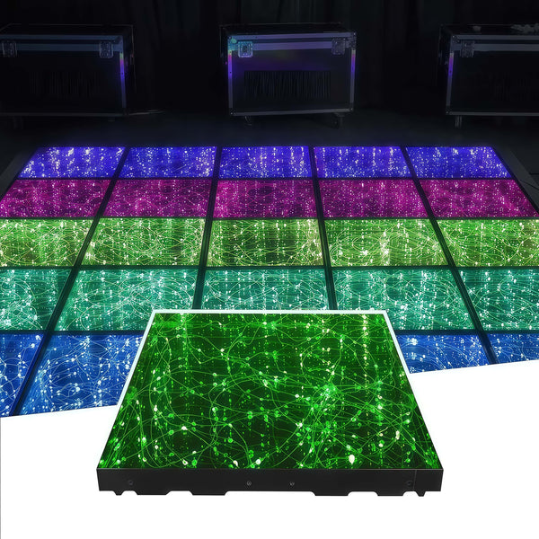 3D LED Dance Floor with Wire/Magnet Mirror Starry Sky RGB Dance Floor LED with Flight Case-DC005