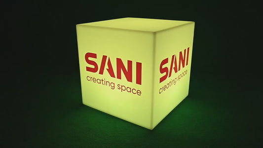 Custom Logo RGB LED Wireless Square Glow Cube Light Box Modern Multicolor Outdoor Hotel Kitchen Catering Corporate Event